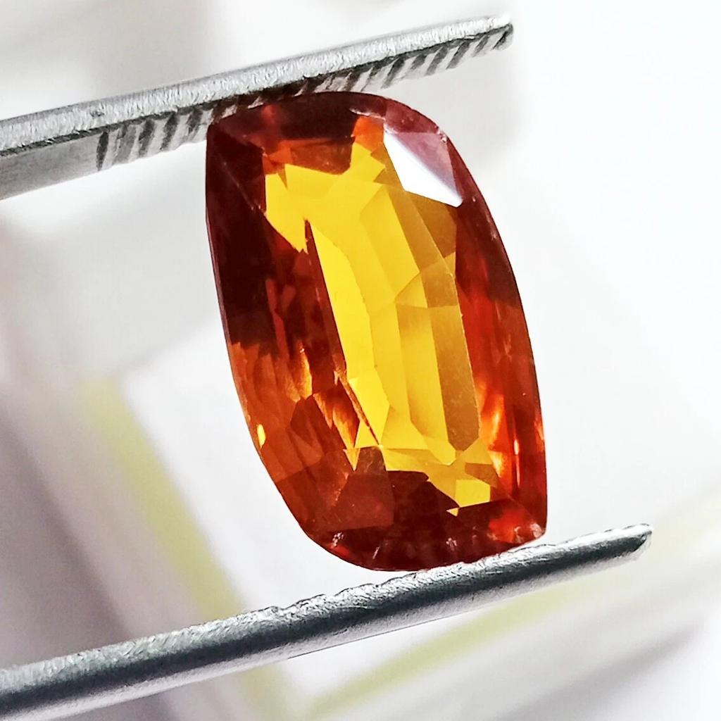 Certified Natural Fancy Painite Mogok Orange Yellow 13-14 Ct Stunning Gemstone