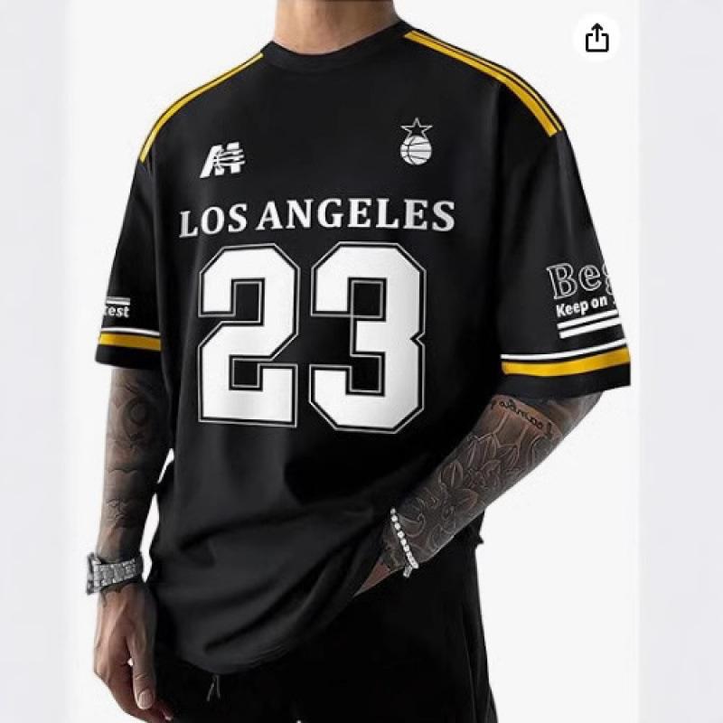 Wish2025 Cross-border Jersey Short-sleeved Amazon New Hot-selling Fashion Trend 3D Digital Printing Versatile T-shirt
