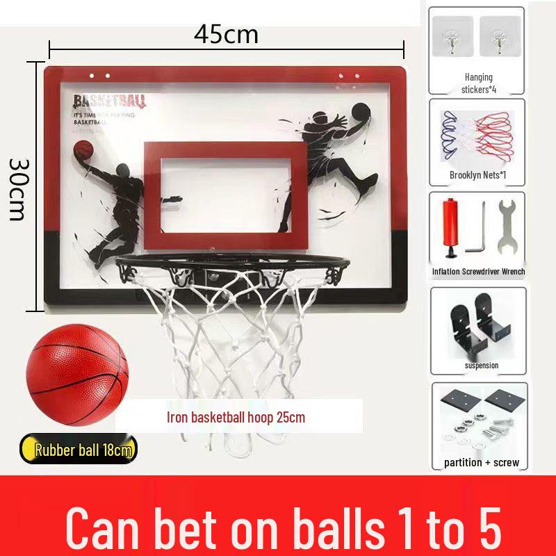 Punch-Free Foldable Basketball and Volleyball Hoop for Kids - Indoor/Outdoor Wall-Mounted Dunk Board