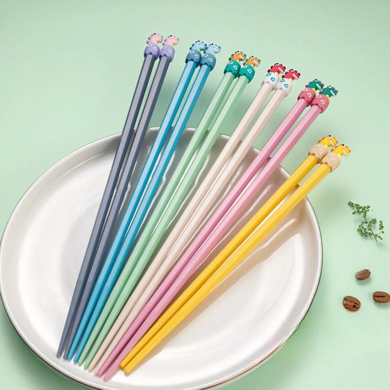 Children's Chopsticks Alloy Chopsticks Household One Person One Chopstick Baby Food Supplement Portable Chopsticks