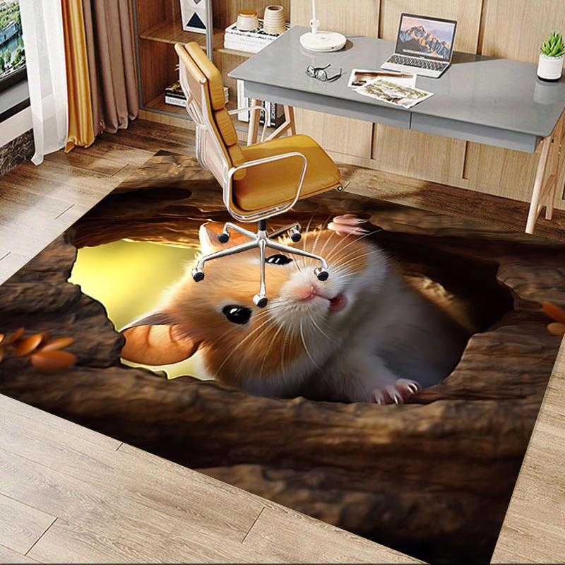 1PC Tree Hollow Carpet Ultra Soft, Thick & Absorbent, Non Slip Machine Washable Mat for Entryway