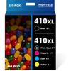 5 Pack 410XL Ink Cartridges for Epson 410 Ink Cartridges Combo Pack Remanufactured for Epson 410XL Works with Epson Expression XP-830 XP-7100 XP-640