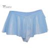 Women Shorts V-shaped Low Waist Ultra Short Pleated Solid Color Patchwork Elastic Soft Summer Lady Party Club Mini Skirt