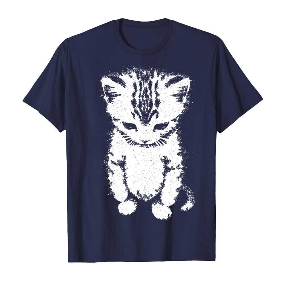 Traurige Katze Lustiges Meme Traurige Weinende Katze Mode T-Shirt Für Herren und Damen Baumwolle Kurzarm Oberteil Süßes Aufgedrucktes Muster