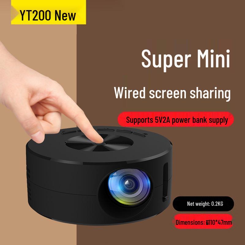 

YT200 Portable HD Mini Projector for Home Use - Smart 1080p UK Standard
