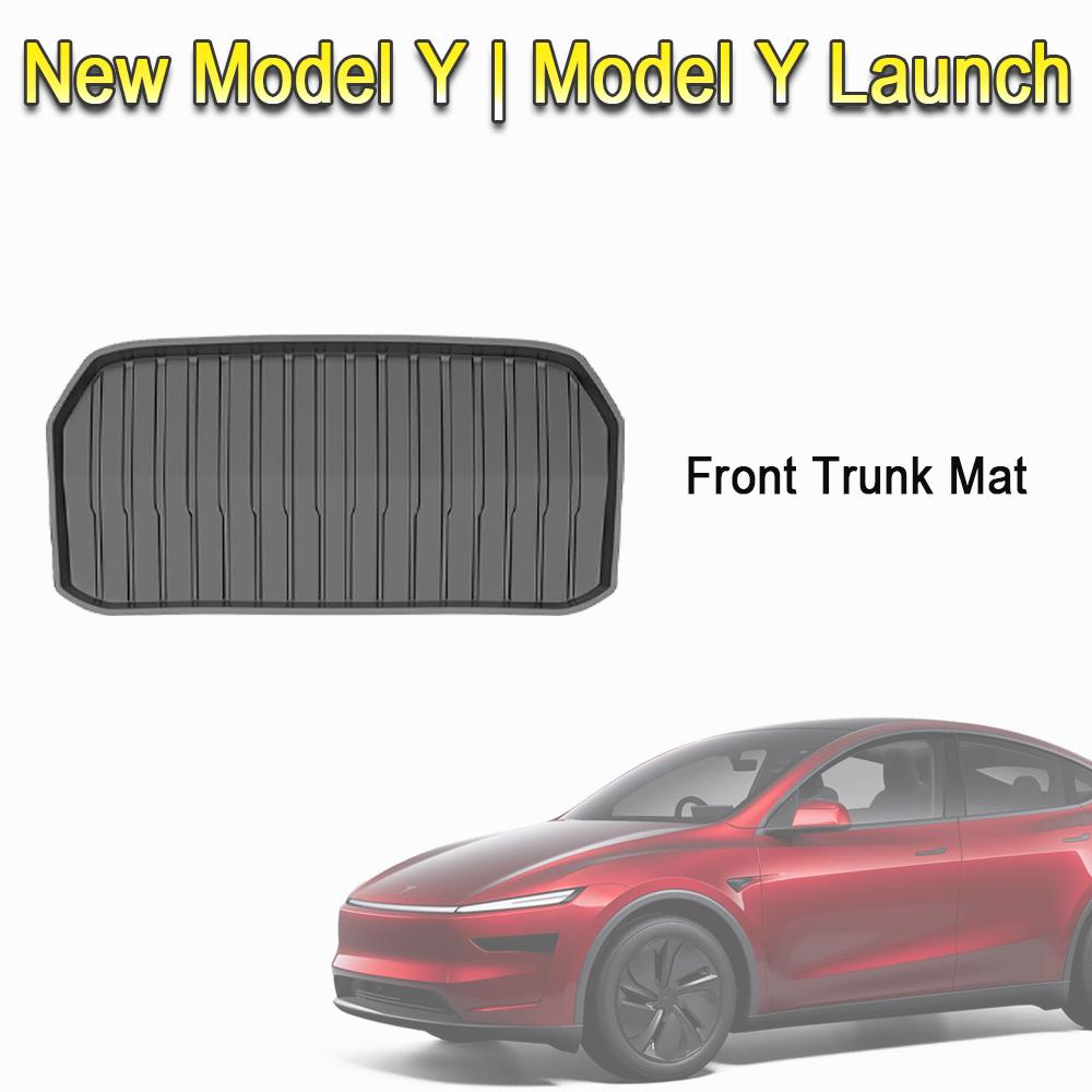 USVOTOV Trunk Mats For Tesla New Model Y Launch 2021-2025 Model 3 Highland Cargo Liner Front Back Sill Guard Anti-Kick Accessory
