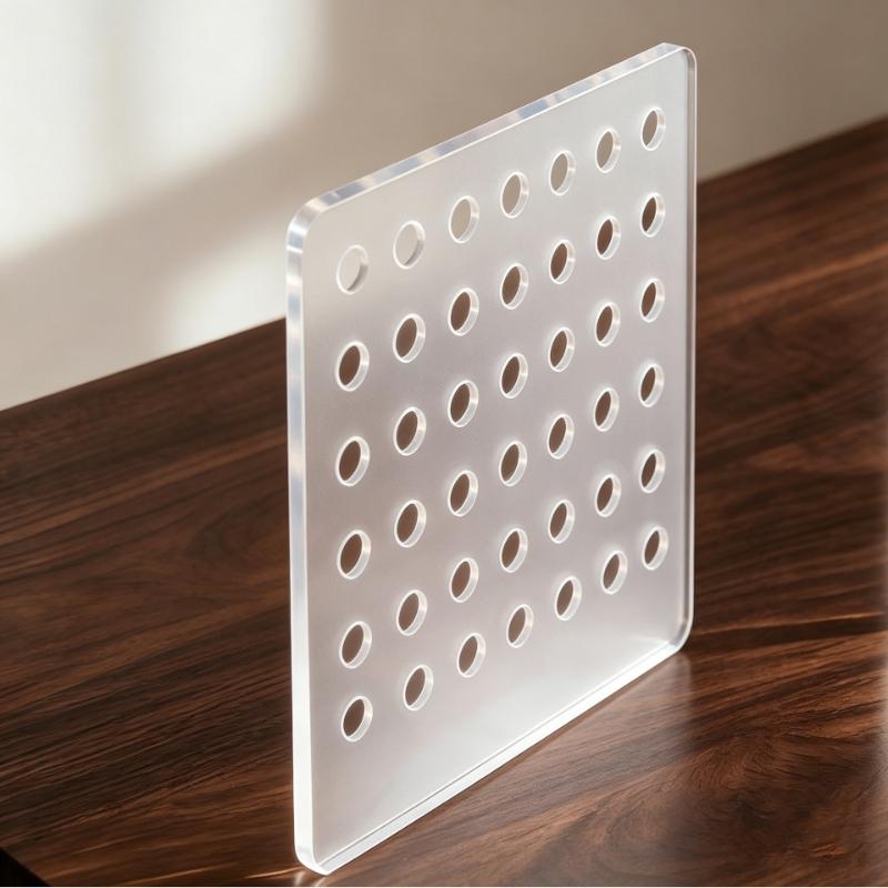 Highly Transparent Acrylic Perforated Board DIY Handmade Material Hard Plastic Transparent Organic Glass Board Workbench Miscellaneous Sorting Rack