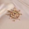 Retro Alloy Sun God Badge Brooch, High-end, Light Luxury, Niche and Exaggerated Brooch, Women's Baroque Corsage