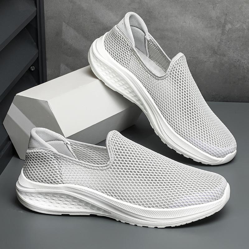 

Обувь Мужская Новые Лоферы Легкая Дышащая Летняя Удобная Для Ходьбы На Открытом Воздухе Повседневная Обувь Мужские Кроссовки Zapatillas Hombre 39 серый