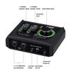 BOMGE Mini 2-kanals USB-lydgrensesnitt for opptak, streaming og podcasting med XLR48V Phantom Power, Studio Quality Audio Interface for gitar