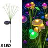 Solar Garden Jellyfish Lights Outdoor Mushroom Stakes Lights with Swaying LED Firefly Decorations for Patio Pathway Christmas