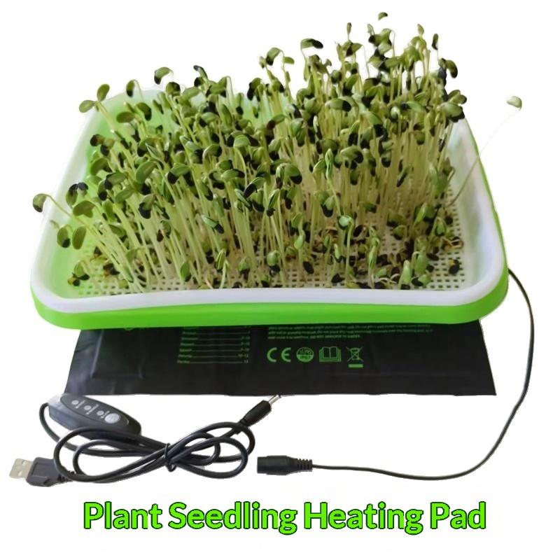 1 Set Pvc Leather Plant Warming Mat Indoor 35-55 Usb Warm Hydroponics Heating Pad For Plants Reptiles 8.5/7.5W Plant Heat Mat