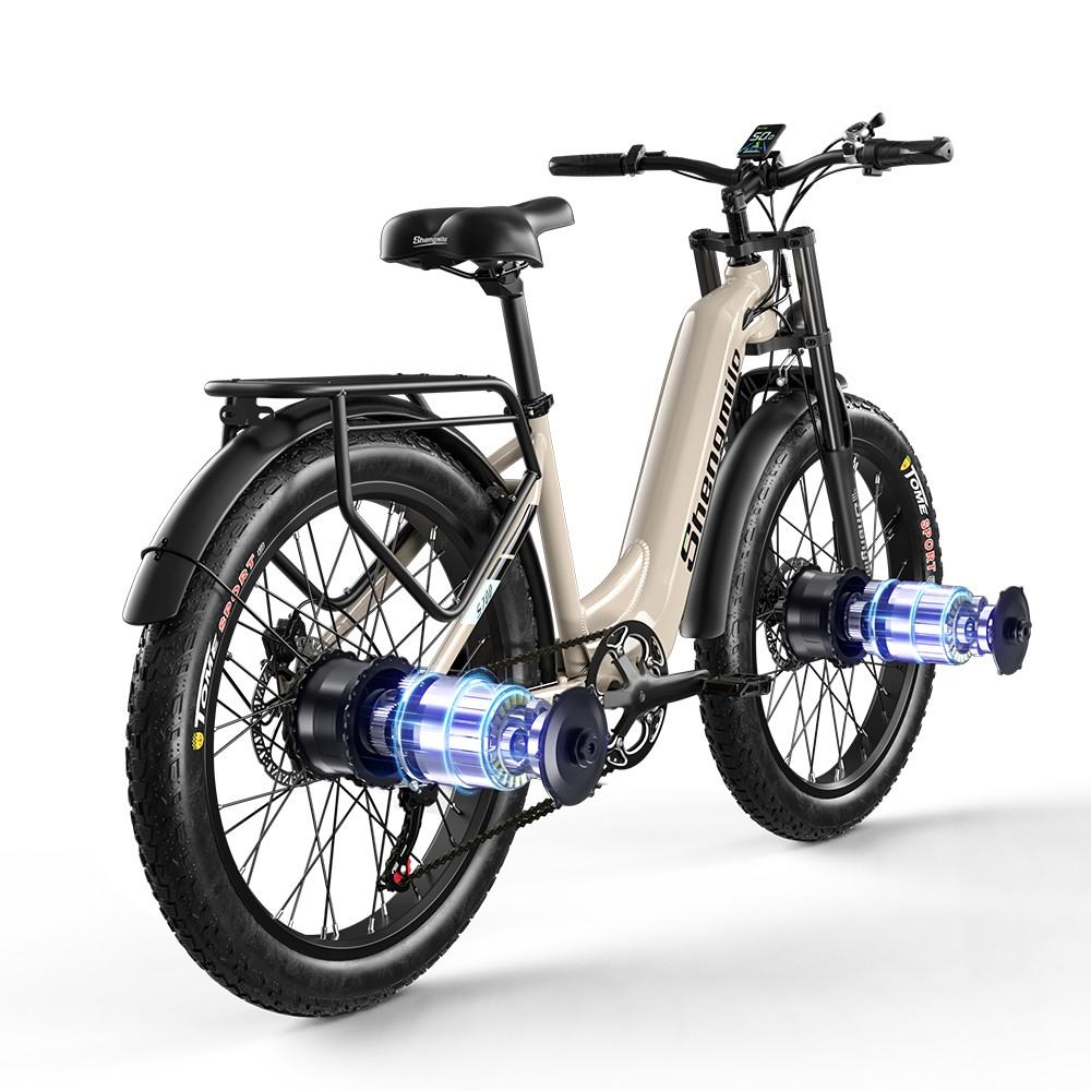 Shengmilo S700 Step-Through Electric Bike, 2000W Motor, 48V Battery, Hydraulic Brakes, 26" All-Terrain Tires, Ergonomic Design