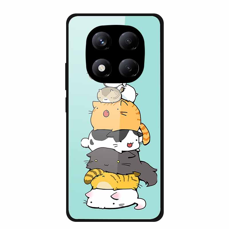 Tempered Glass Phone Case for Redmi Note 14 Pro 4G Cover Lion Wolf Hard Shell for Xiomi Redmi Note14Pro 4G Note 14Pro Cover Cool