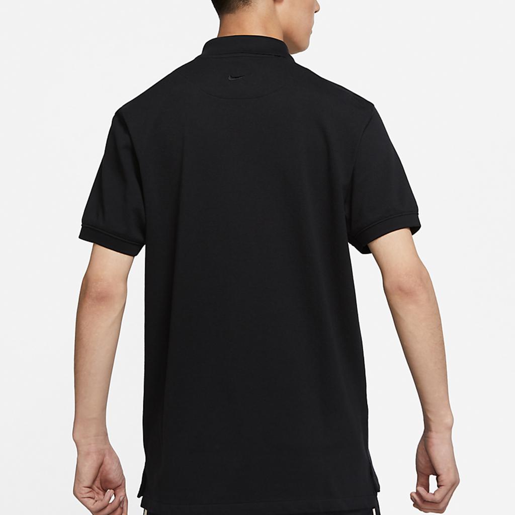 Nike Polo Shirts Men's Black Polo Collar Moderate Straight Fit DB3296-010