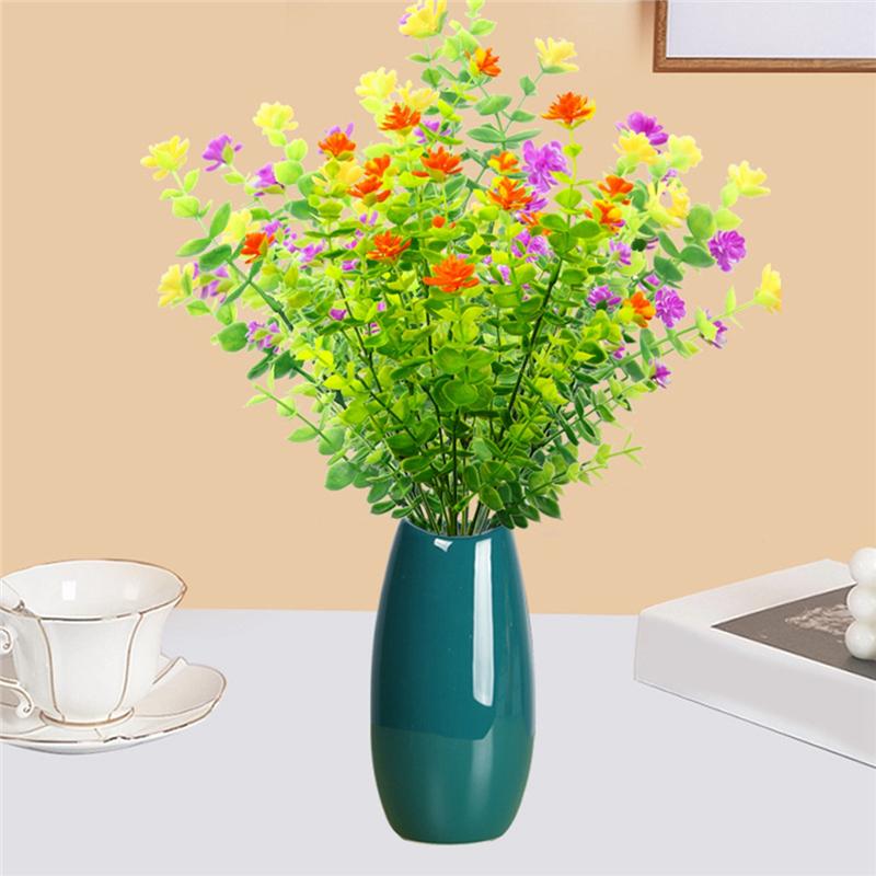 20 пучков искусственных цветов, растений, зелени, кустарников для помещений и улицы, дома, сада, патио,