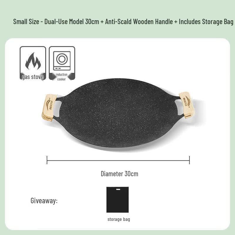 ZISIZ Portable Iron Griddle & Grill Pan