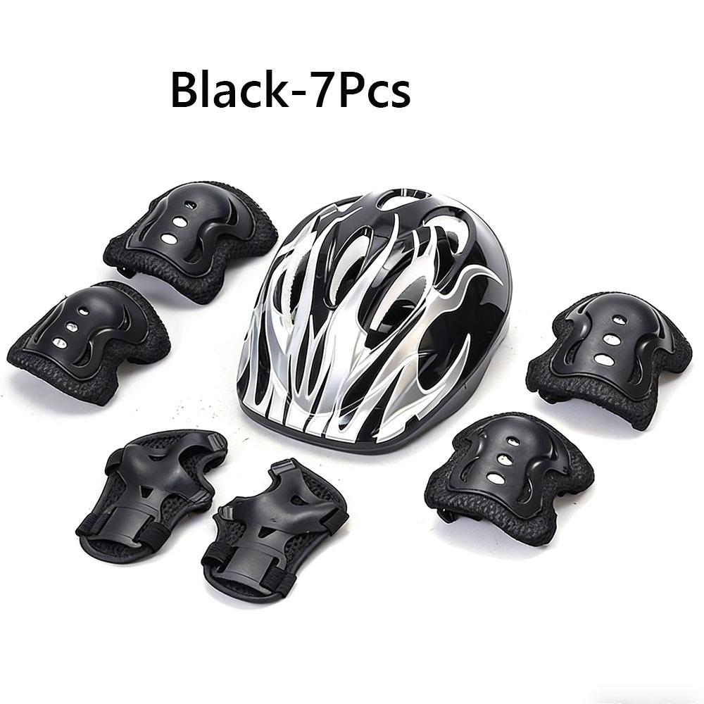 Kinder Fahrradhelm, Kleinkindhelm für Jugendliche Erwachsene, Knieschoner Ellbogenschoner Handgelenkschoner Schutzausrüstungsset für Fahrrad