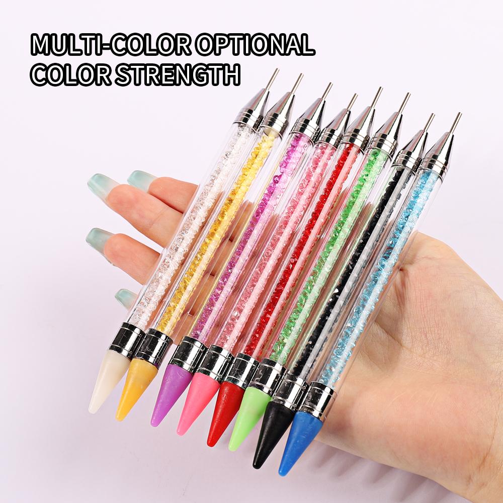 Doppelköpfe Acryl Punktierstift Wachsstift Nagelbürste Strasssteine Kristall Aufheben Nagelnieten Punktierer DIY Punktbohrer Nagelwerkzeuge