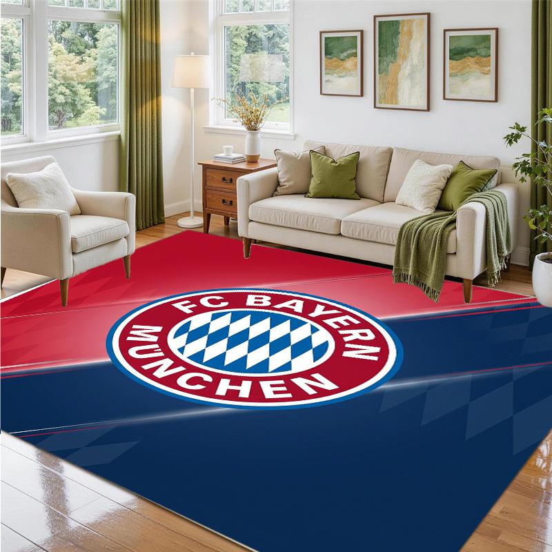 Tapis Velours Cristal Design Bayern Munich Tapis Décoratif Doux pour Chambre à Coucher Entrée