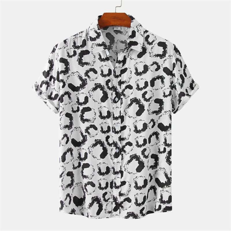 Men's Hawaii Shirts Short Sleeve Lapel Tops New Fashion Flower 3d Print Street Hip Hop Casual Vintage Clothing Male