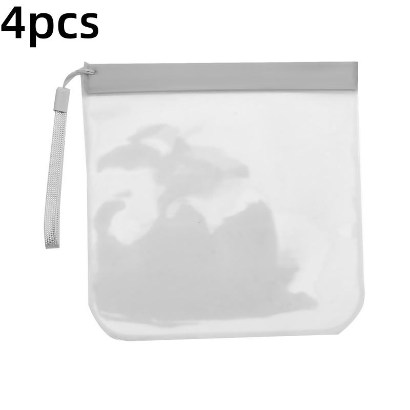 1/2/4pcs Luggage Transparent Travel Use Leakproof Flight Make Up Waterproof For Women Reusable Airport Security Storage bag
