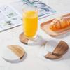 4er-Pack Untersetzer für Kaffeegetränke, Marmor-Holz-gespleißter Untersetzer zum Schutz von Tischplatten, Tassenhalter für verschiedene Tassentypen