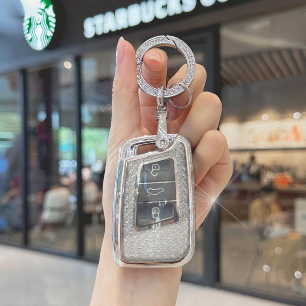 White Diamond Tpu Remote Smart For Volkswagen Vw Magotan Passat B8 Golf For Skoda Superb A7 Auto Car Key Case Fob Accessories