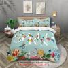 3pcs Spring Themed Bird and Flower Printed Bedding SetFor Bedroom Guest Room (1*Duvet Cover + 2*Pillowcase NO Core)