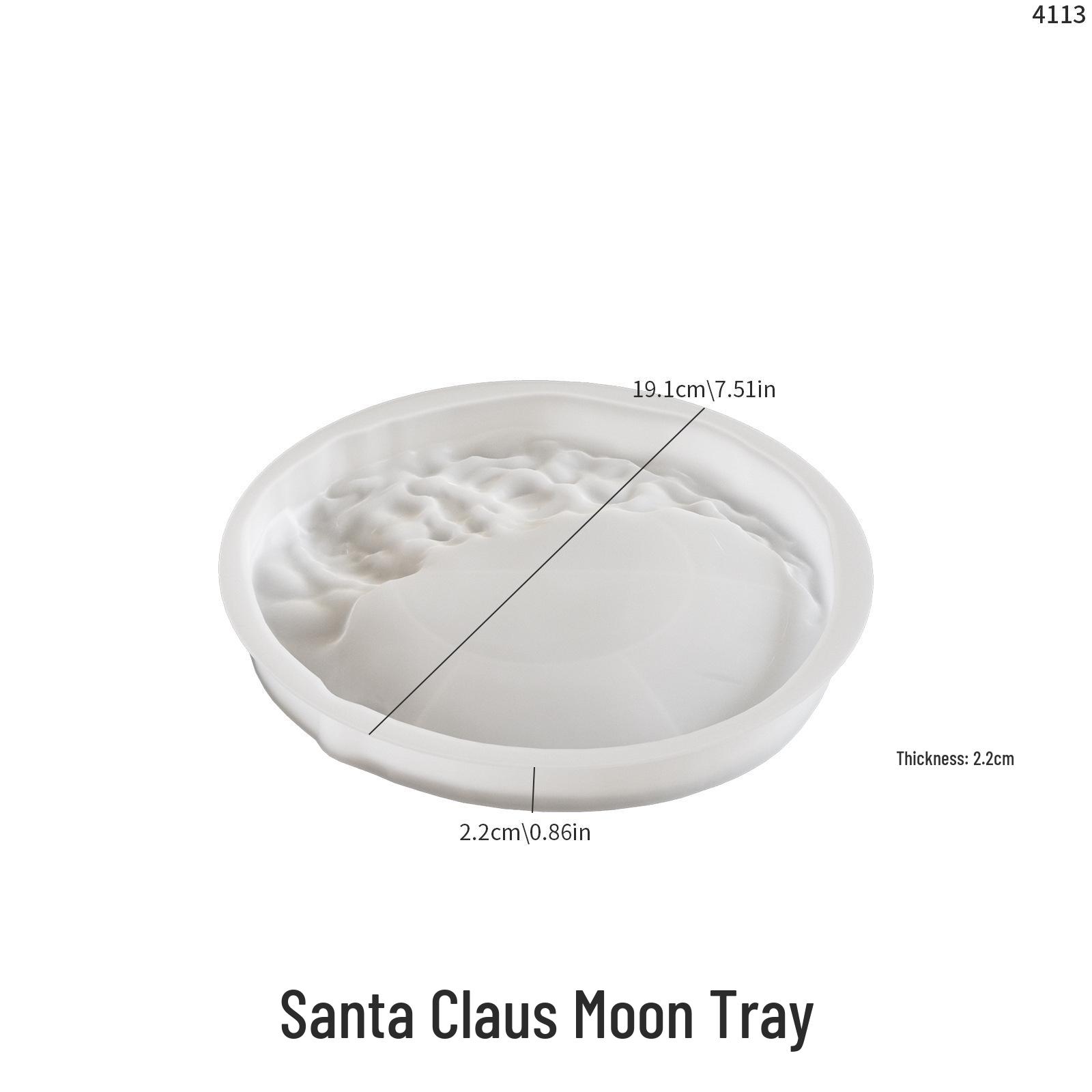 

Poppy Drip Santa Claus Moon Tray Silicone Mold for DIY Resin Plaster