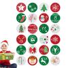 christmas Countdown Stickers 1-24 Round Christmas Label Sticker Festival Food Packaging Bag Decals for Envelopes Luggage Laptop