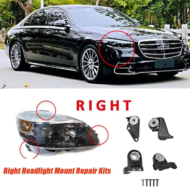 A03Z-Car Front Headlight Bracket Repair Kits For Mercedes-Benz S Class W223 21-24 Headlamp Mount RS Bracket