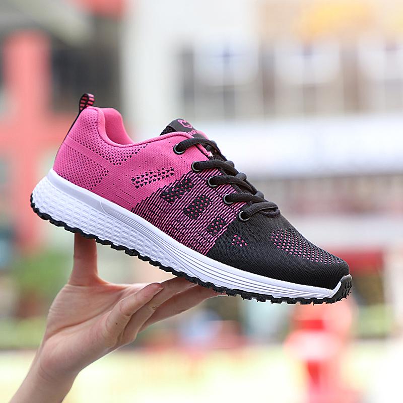 Womens Casual Running Shoes Breathable Knit Sneakers for Ladies Lightweight Sports Shoes Size 35-42