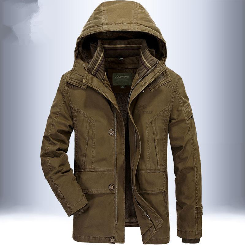 

Зимний новый комплект из двух предметов со съемной подкладкой, утолщенная теплая одежда средней и длинной длины из хлопка 3XL