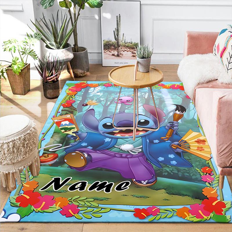 Custom 1Pc Stitch Flower Garden Rug Office Carpet Indoor Outdoor Entrance Doormat Nonslip Soft And Comfortable Living Room D916288