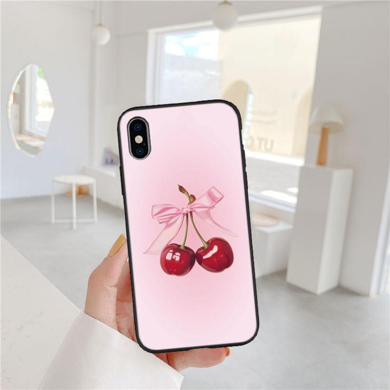 LO24 Cherry fruit Soft Shell Phone Case for Samsung Galaxy S20 S21 S22 Ultra FE + Plus A21S A22 A24 A25 A26 A30 A30S A31