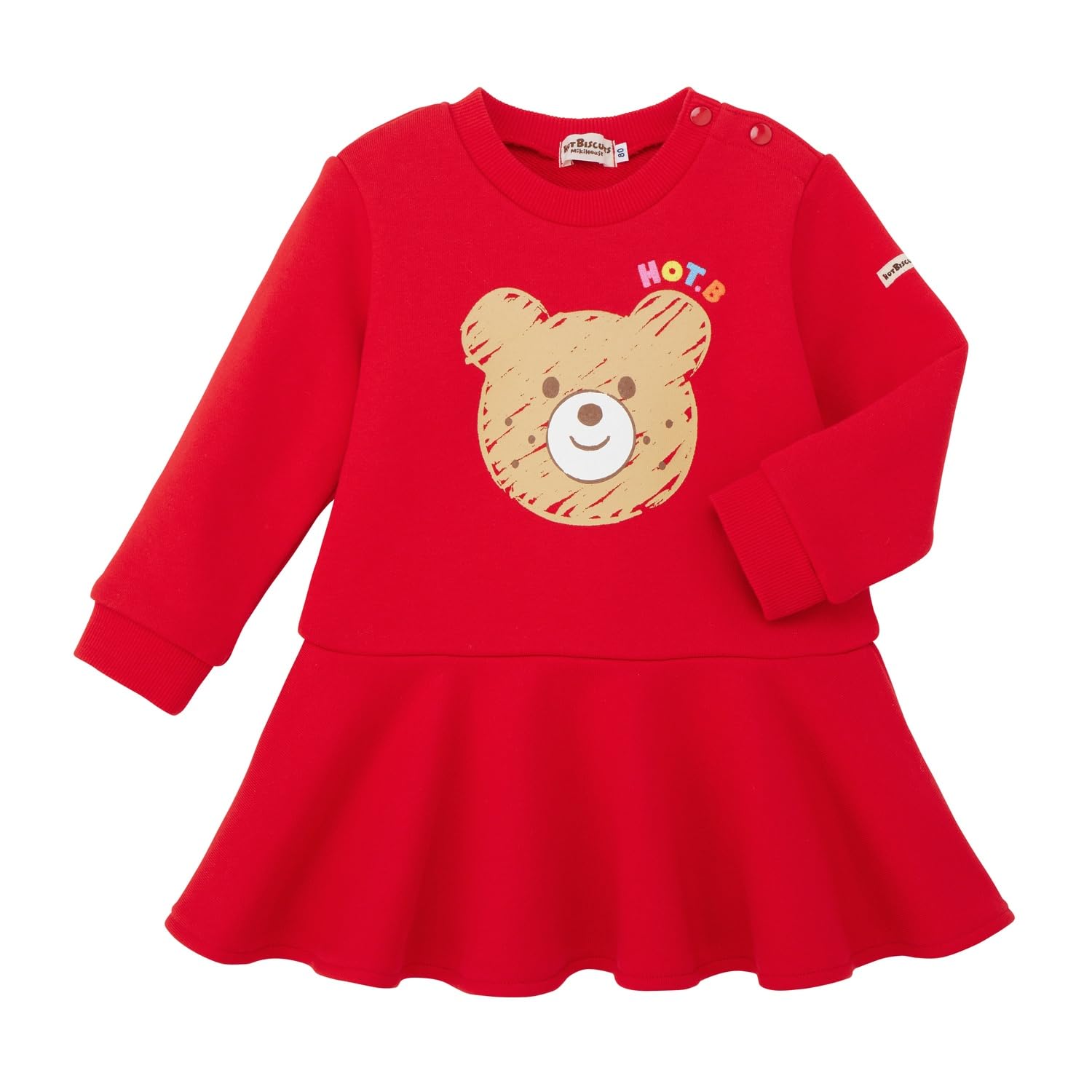 

MIKIHOUSE HOT BISCUITS Dress, Boys and Girls , Baby/Kids Clothing, Red, Size 90cm, 73-1901-148