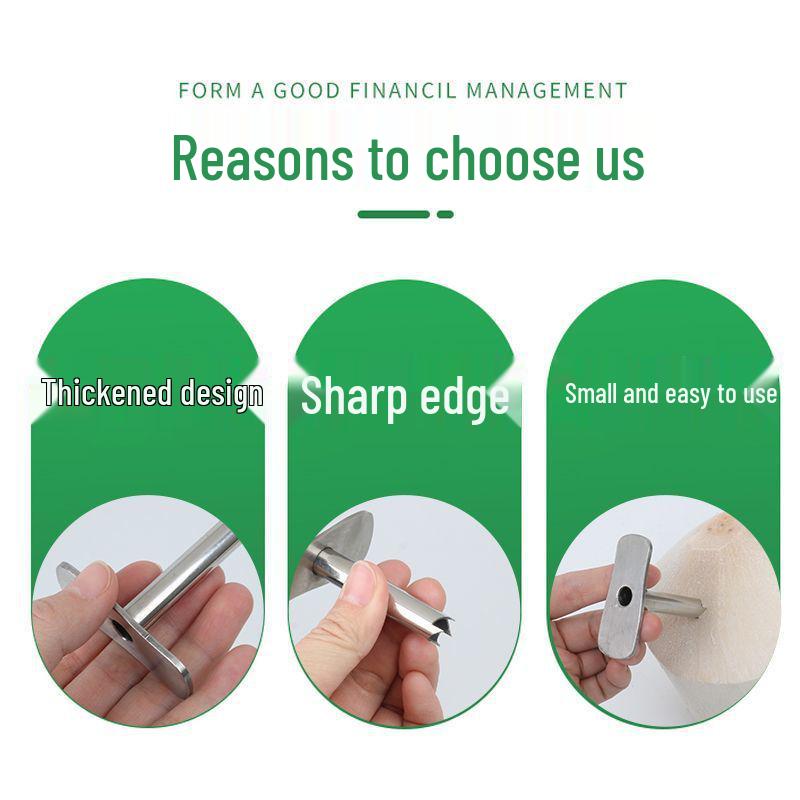 Stainless Steel Portable Young Coconut Opener Tool
