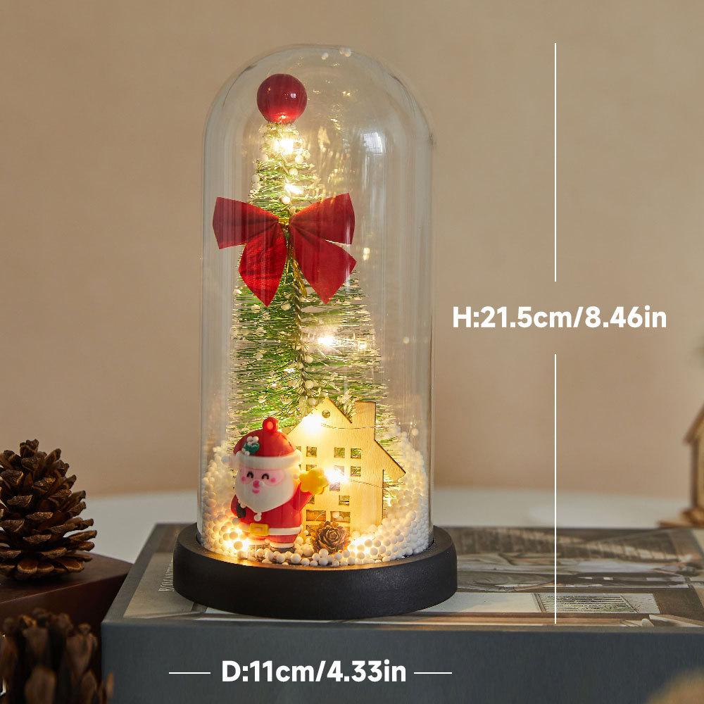 Led Christmas Tree Decorations Desktop Miniature Light Home Decor Mini Luminous Christmas Tree DIY Ornaments for Office Party