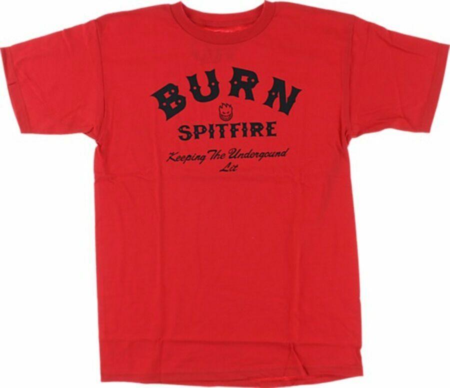 Spitfire Wheels BOWERY C.B.G.B. LOGO SPOOF Skateboard T Shirt RED Unisex T-Shirt S