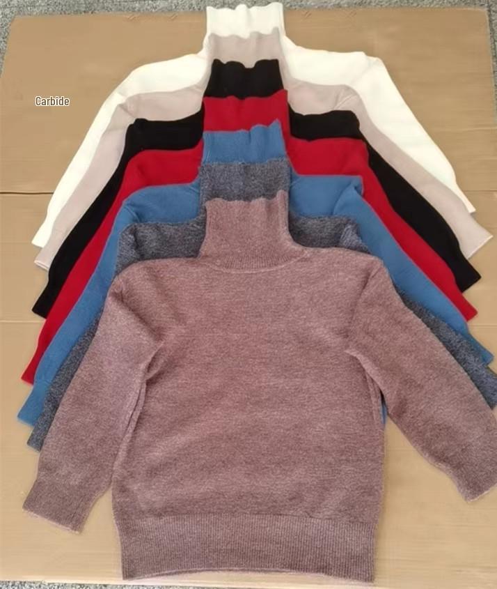 Women's Soft Knit High Neck Sweater, 2026 Autumn/Winter Collection, European & American Style, Loose Fit Base Layer.