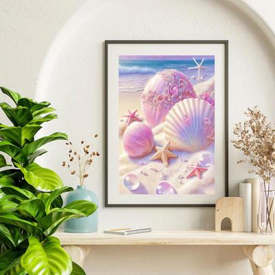Pittura Diamante Fai da Te Bellissime Conchiglie Kit Punto Croce Arte Mosaico Pittura Diamante Diamanti Tondi/Quadrati Decorazione Casa