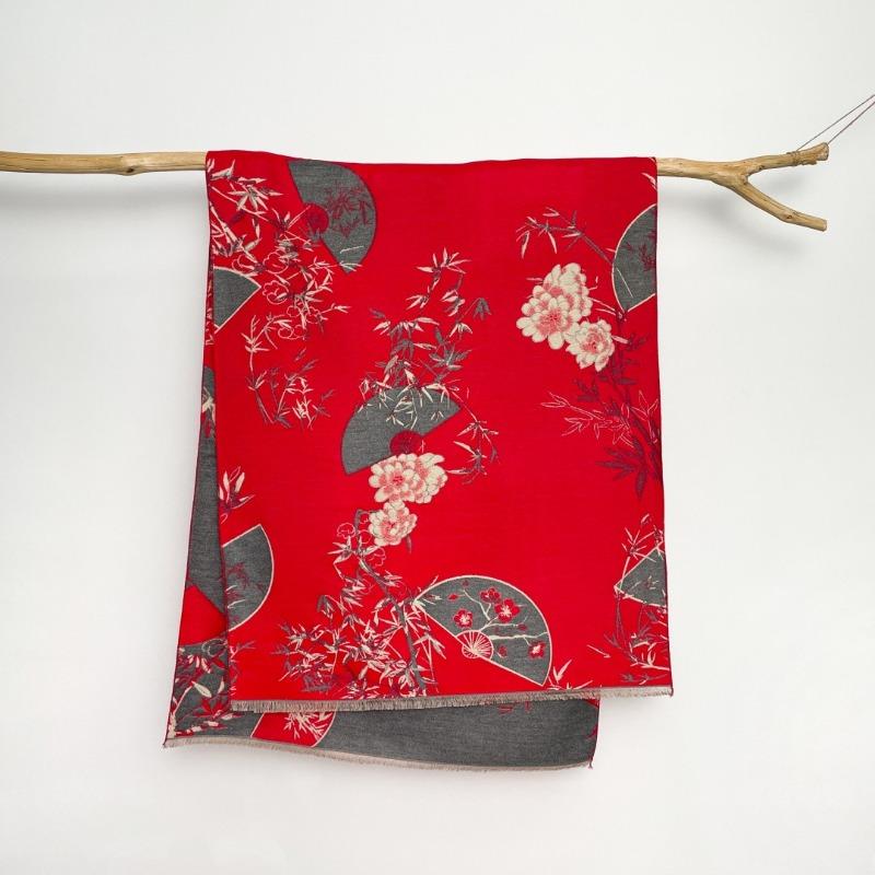Long scarf mother winter imitation cashmere jacquard versatile warm scarf women's retro thickened air conditioner shawl