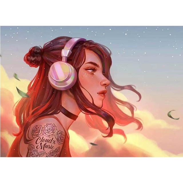 Full 5D Diamond Painting Beautiful Girl DIY Diamond Embroidery Diamond Mosaic Cross Stitch Kits Home Decor Gift