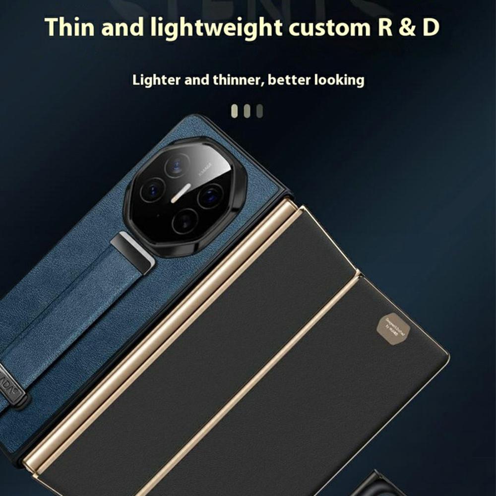 SULADA Fashion Series for Huawei Mate XT Ultimate Case Wristband Kickstand Leather+PC Back Phone Cover