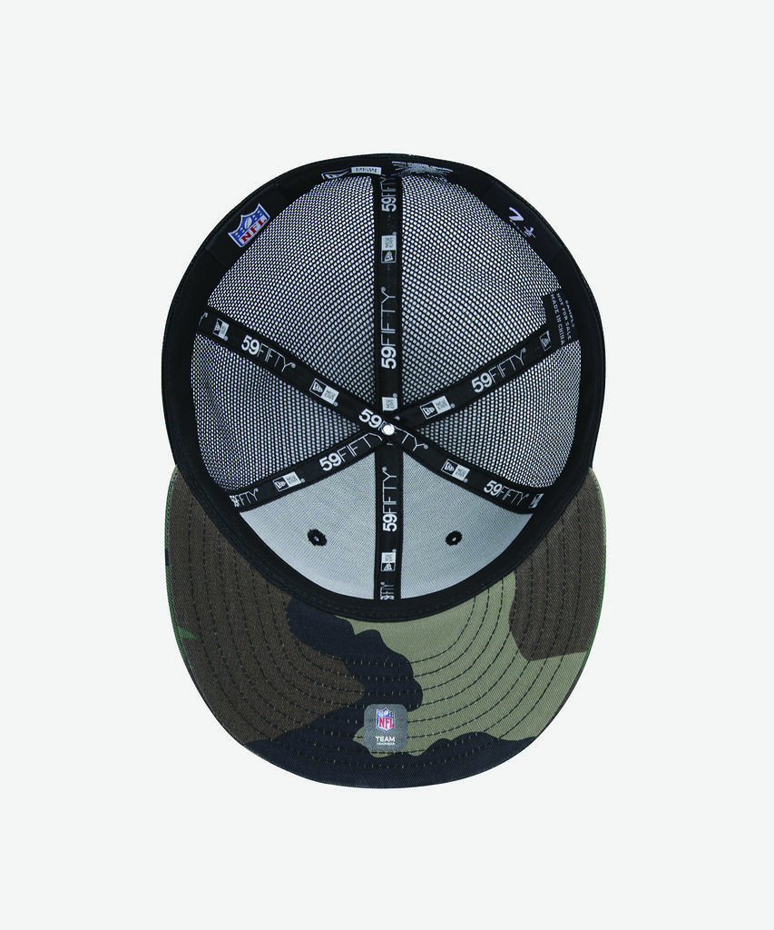 New Era Nfl Green Bay Packers Basic Mesh Fitted Cap Woodland Camo/Black 15131685