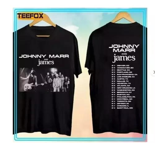 

Johnny Marr and James Tour 2024 Music T-Shirt Unisex T-Shirt XXXXL