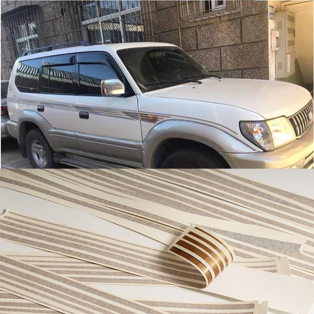 

Car Body Decal Sticker Emblem For Toyota Land Cruiser 100 LC100 1998-2007 Car Side Stripes Side Skirts Vinyl Sticker Decals TJ-012