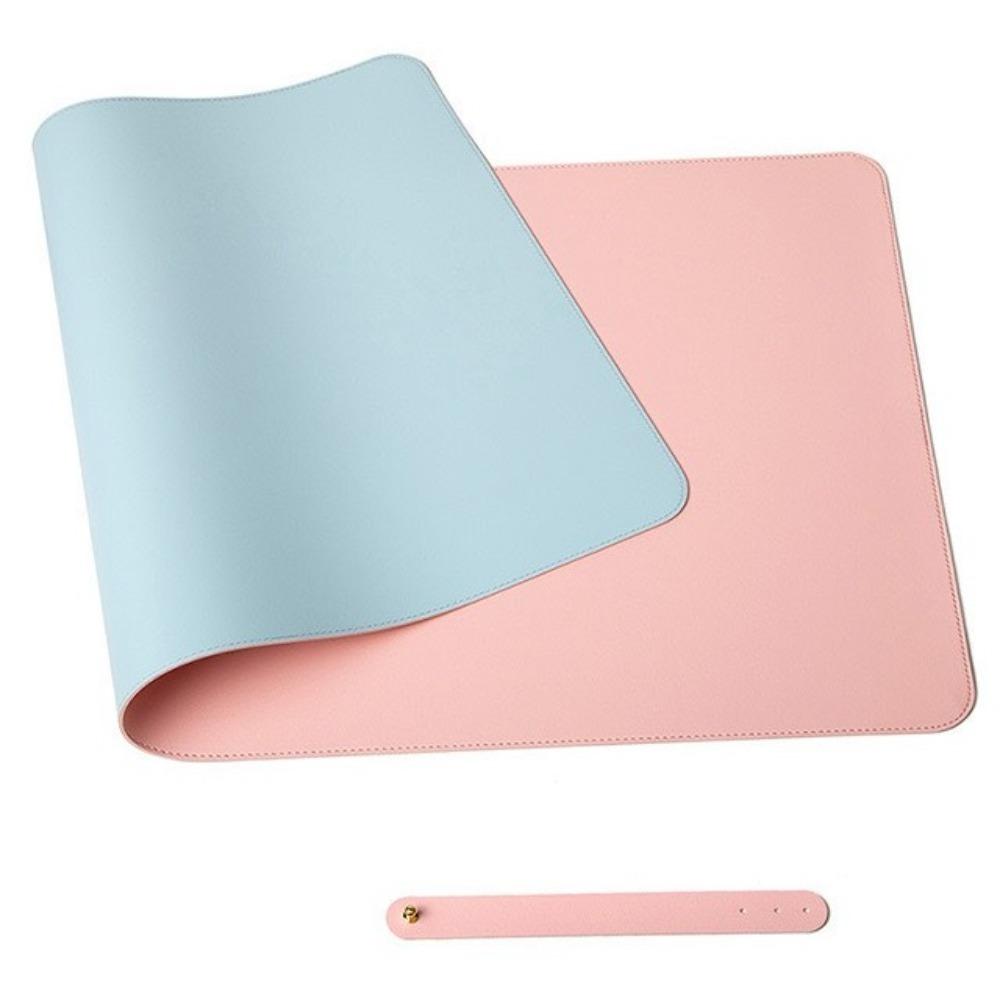 Waterproof Foldable Mouse Pad PU Leather Hand Rest Pad Dust-proof Keyboard Pad Nail Studio
