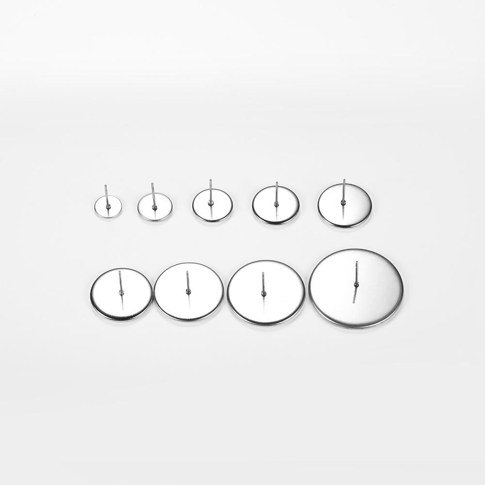 Runde Edelstahl-Ohrringbasis: DIY Edelsteinfassung 6-25mm Zubehör
